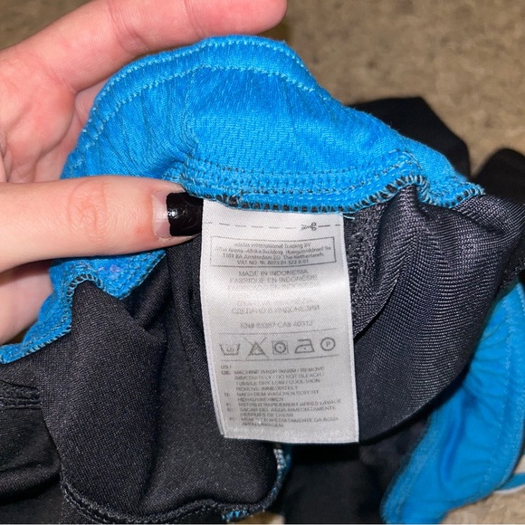 Adidas Grey and Blue Athletic Shorts - Picture 6 of 6